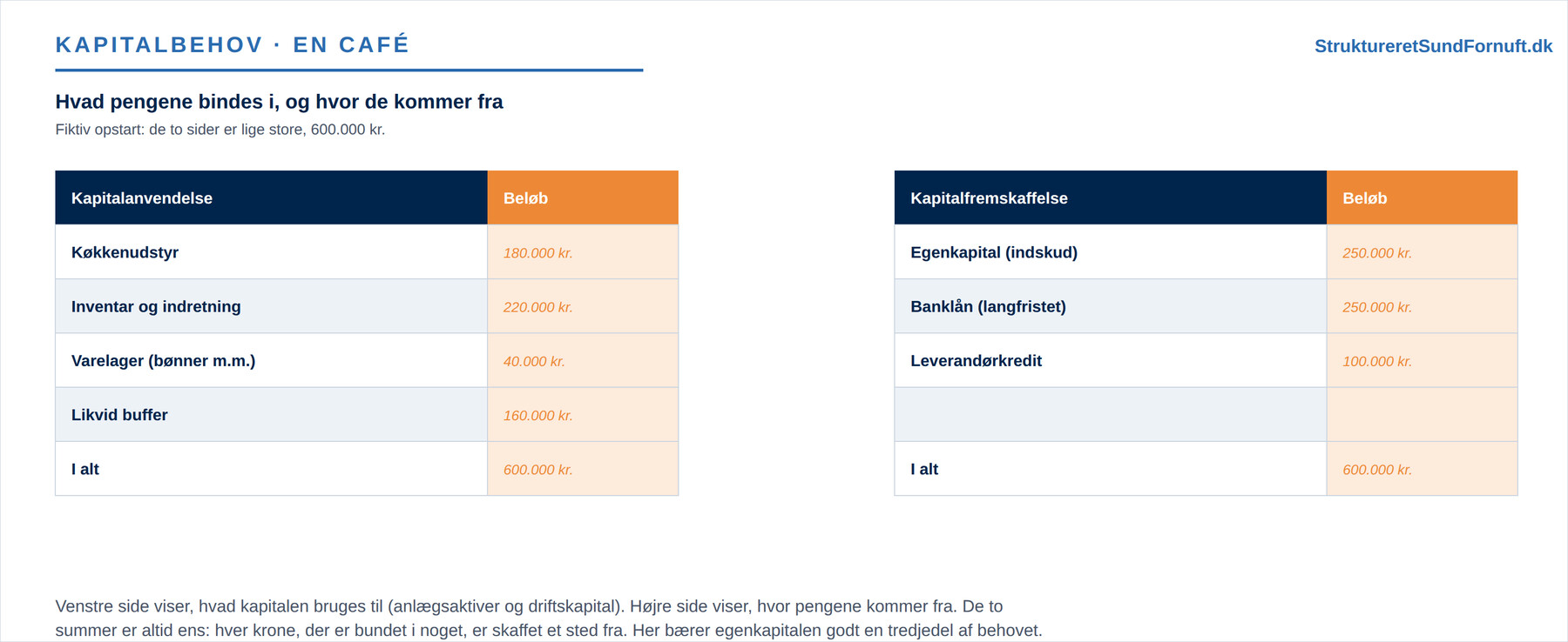 Kapitalbehov og finansiering (figur 3)