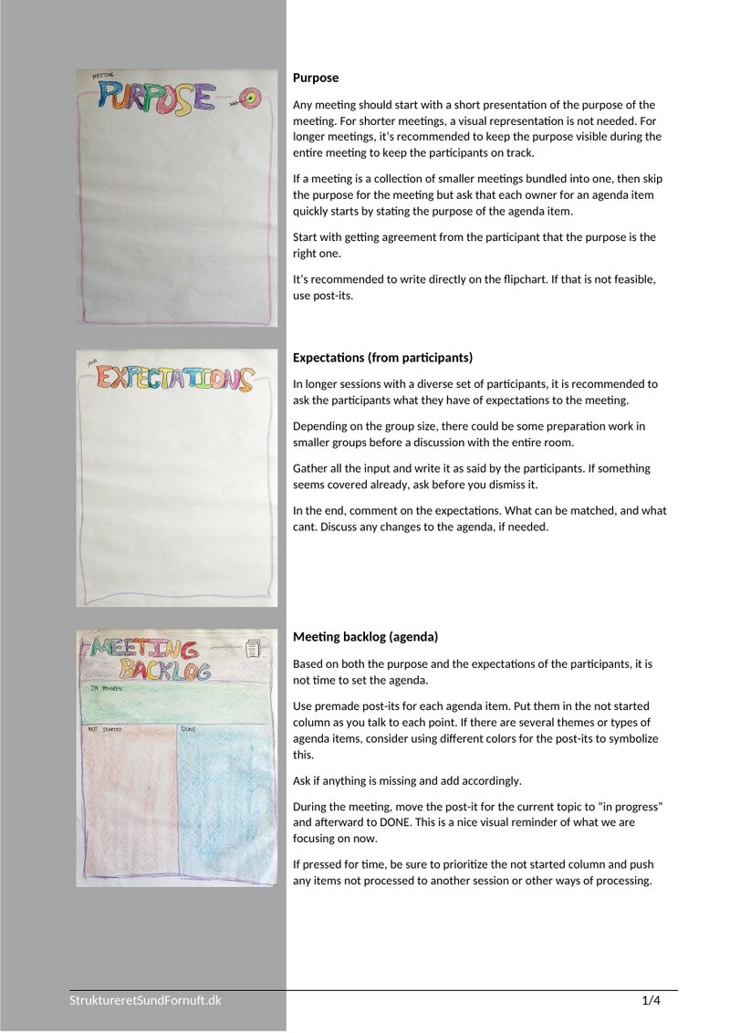 Uddrag af flipchart-dokumentet